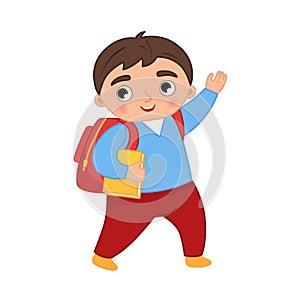 Vector illustration of a cute little boy