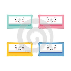 vector illustration of cute Pencil Sharpener cartoon kawaii character