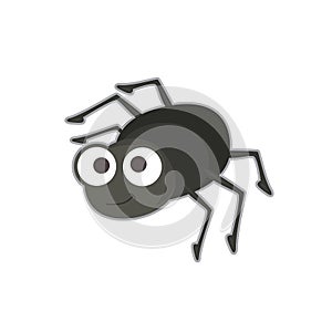 Vector illustration of cute spider