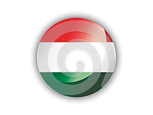 3D Round Flag of Hungary