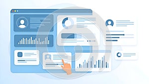 Dashboard UI, Data Analytics, Business Intelligence, Vector