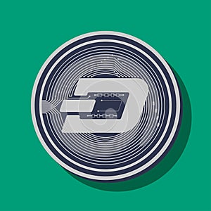 Vector illustration DASHcoin