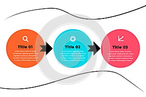 Vector illustration, decision making circles.