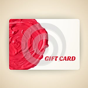 Vector illustration of decorated gift card with