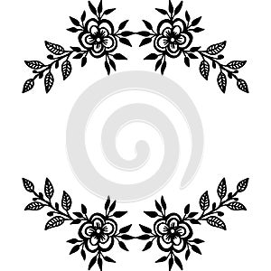 Vector illustration decorative flower frame for ornamnet modern