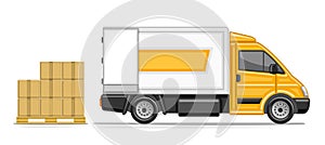 Vector illustration of Delivery Lorry