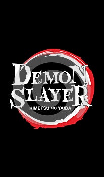 demon slayer logo wallpaper hd