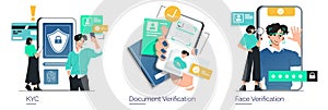 Vector Illustration of KYC and