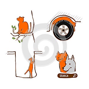 Vector illustration design for pet rescue service