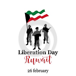 Vector Illustration Design Template February 26 - Day of the Liberation of Kuwait.