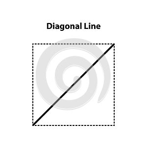 Vector illustration of Diagonal Line on a white background.