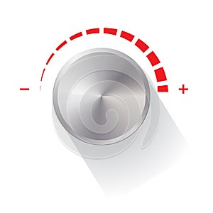 Dial knob level control with shadow