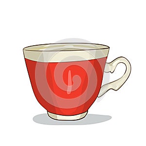 Vector illustration of digital painted cup