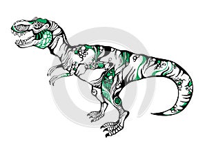 Vector illustration of a dinosaur T-rex