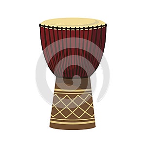 Vector illustration of a djembe isolated on white background