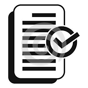 Approved document icon with checkmark