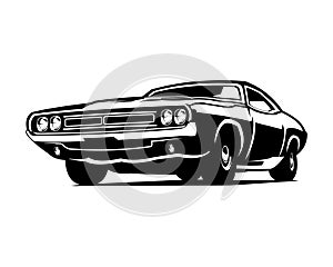 vector illustration of a 1969 dodge super bee car. silhouette vector design photo