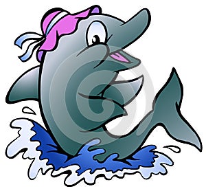 Vector illustration of an Dolphin