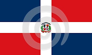 Vector illustration of Dominican Republic flag