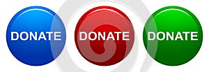 Vector illustration donate round button icons