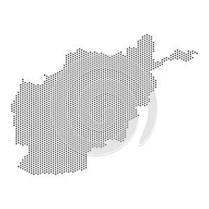 Vector illustration of dotted map of Afghanistan