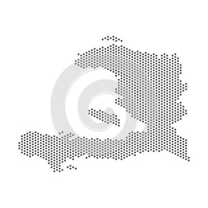 Vector illustration of dotted map of Haiti