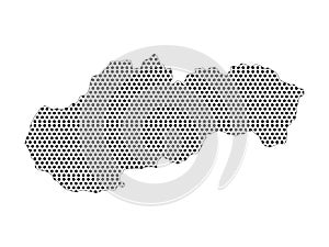 Dotted Pattern Map of Slovakia