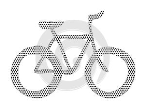 Dotted Pattern Picture of a Bicycle