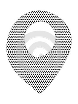Dotted Pattern Picture of a Location Pin
