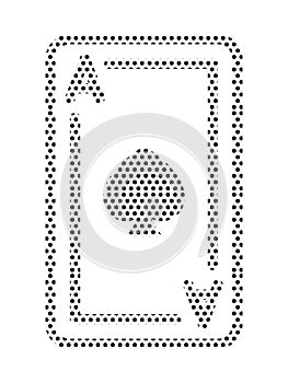 Dotted Pattern Picture of a Playing Card