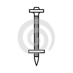 Vector illustration of dowel and screw logo. Web element of dowel and srew vector icon for stock.