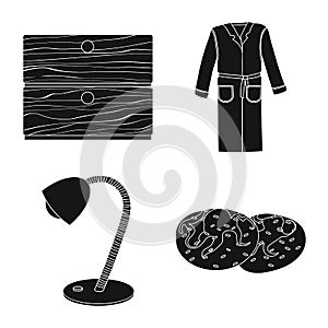 Vector illustration of dreams and night logo. Set of dreams and bedroom stock vector illustration.