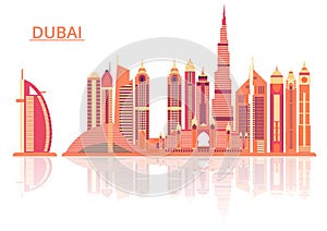 Vector illustration of Dubai city