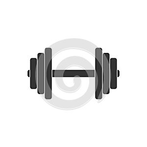 Vector illustration of dumbbell isolated icon set. filled style flat gym sign for mobile concept and web design