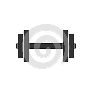 Vector illustration of dumbbell isolated icon set. filled style flat gym sign for mobile concept and web design