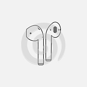 Vector illustration of earphone icon