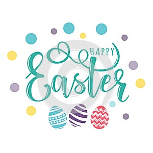Vector illustration of Easter text