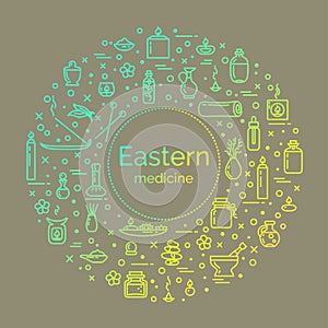 Vector illustration - Eastern medicine