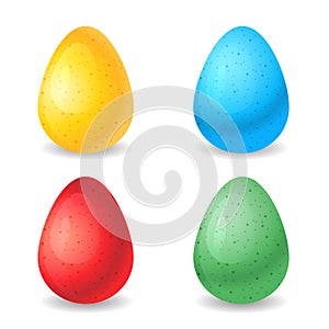 Vector illustration eggs different colors