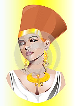 The vector illustration of egyptian czarina.