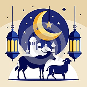 vector illustration Eid Ul Adha Sacrifice: Symbol of Obedience and Faith