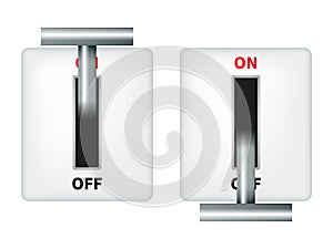 Vector illustration of an electric knife switch