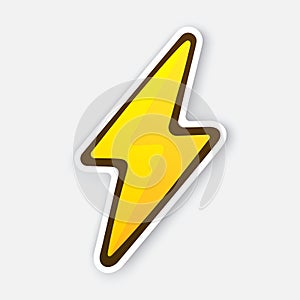 Vector illustration. Electric lightning bolt. Thunderbolt strike symbol. Lightning flash symbol