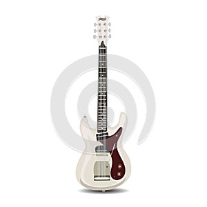 Vector illustration of electric solo guitar in flat style