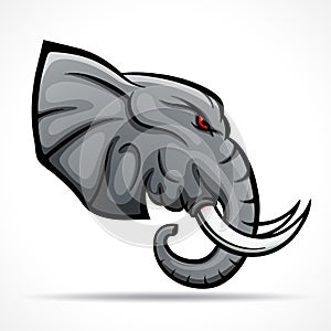 Vector elephant head mascot concept