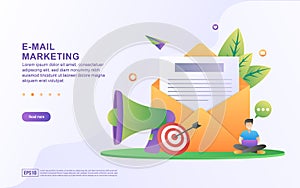 Vector illustration of email marketing & message concept with