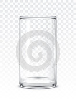 Vector illustration of empty glass cup