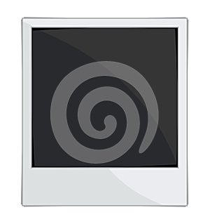 Empty photo frames on white background