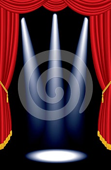 Three spot stage vertical