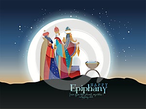 Vector illustration of Epiphany, a Christian festival